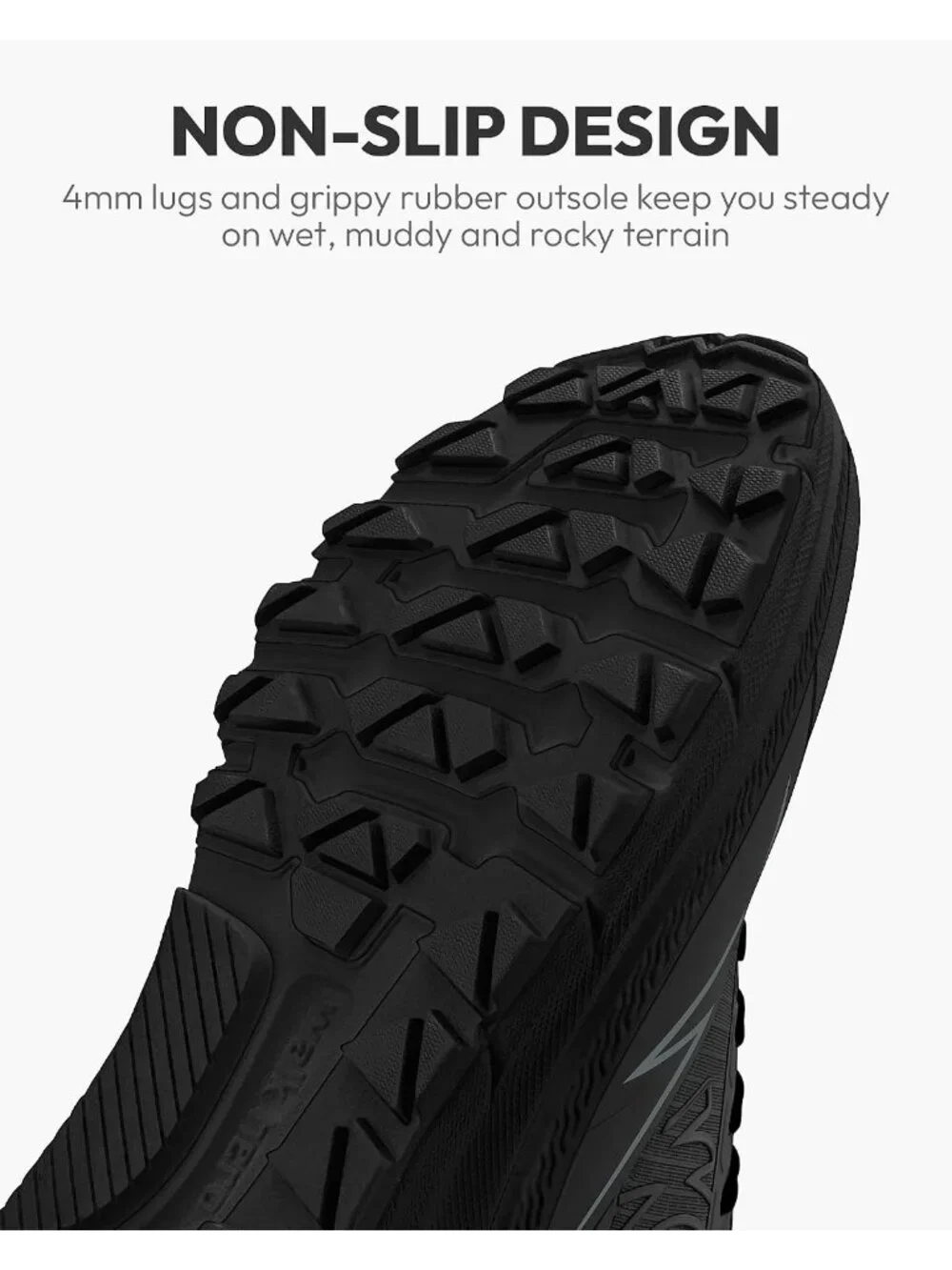Men's Black Trekking Shoes Low Top Closed Toe Non Slip Zipper Hiking Boots